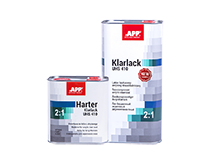 APP Klarlack UHS 410 New Formula 2:1+Harter Vernis acrylique transparent deux composants + durcisseur